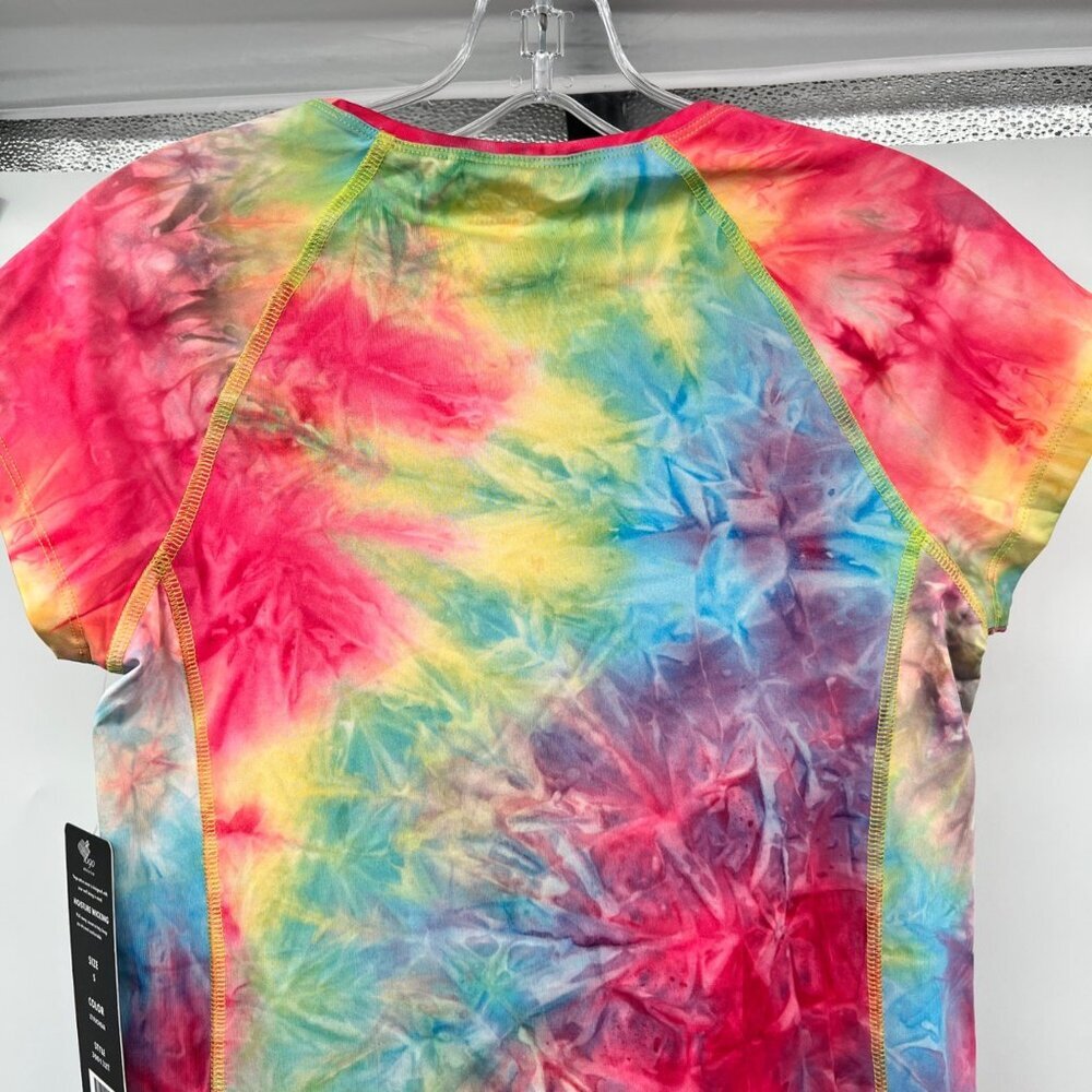 VOGO Womens Tie Dye Active T-Shirt Colorful Size Small New - Picture 7 of 9